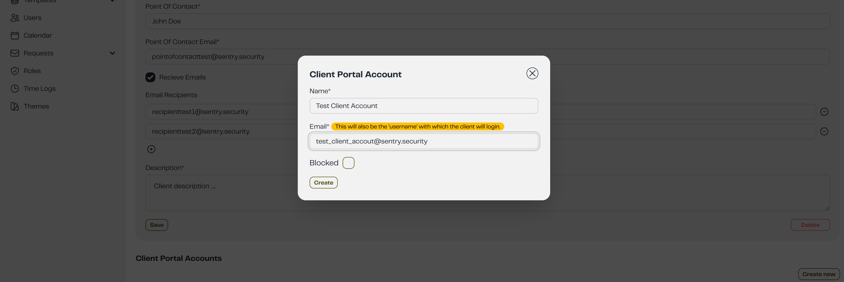 Create Account